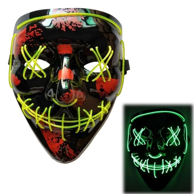 LED Halloween Purge Mask