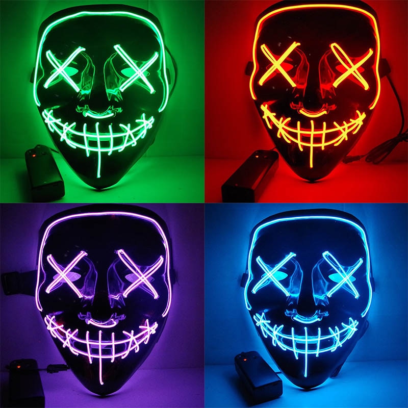 LED Halloween Purge Mask