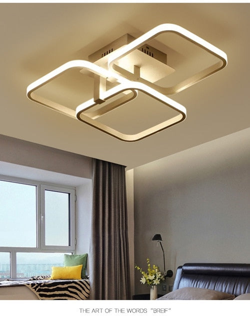 Layered Square Modern LED Chandelier